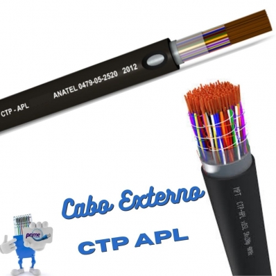 Cabo Telefônico Externo Blindado CTP APL 100 Pares 50X100