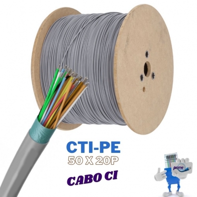 Cabo Telefônico Interno Blindado CI 20 Pares CIT CTI PE 50X20