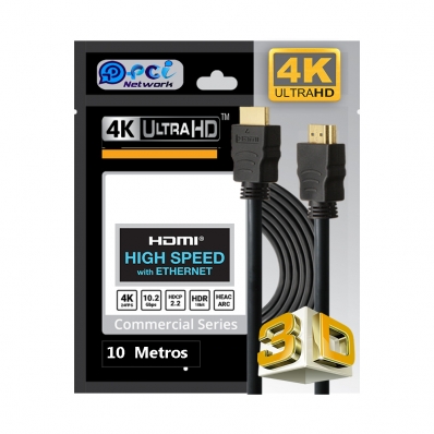 Cabo HDMI 2.0 3D 4K Ultra HD 10 Metros IPlus